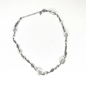 :Classy SILPADA Freshwater Pearl Crystal 925 Sterling Silver Bead Necklace N1602 - Picture 1 of 4