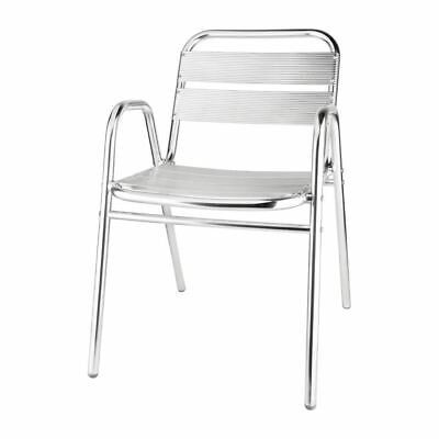 Bolero Aluminium Stacking Chairs Arched Arms (Pack Of 4) • 126.02£