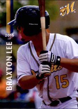 2016 Montgomery Biscuits Grandstand #19 Braxton Lee Picayune Mississippi MS Card