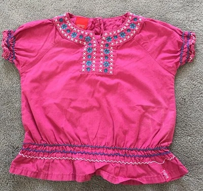Топ Esprit мини с коротким рукавом размер 2-3 года (92/98 см) розовый с вышивкой для девочек - Изображение 1 из 4
