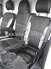 To Fit A Vauxhall Vivaro Van Seat Covers M./Roof, Cross Stitch Black/Silver Grey