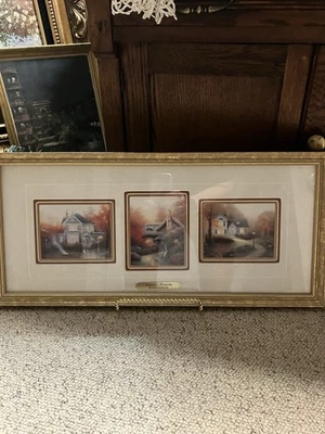 Litografías enmarcadas Thomas Kinkade' Autum Memories con certificado de autenticidad Foto 1 de 4