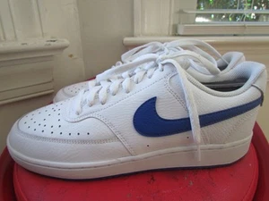 NIKE COURT VISION GAME ROYAL LOW WHITE BLUE MEN'S TENNIS SHOES SIZE 8.5 - Imagen 1 de 6