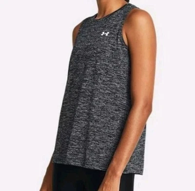 Under Armour Women's Quick Dry Tech Tank Twist 1383656 Charcoal Black - Image 1 of 4