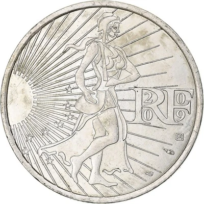 [#1308883] Francia, 10 euros, Semeuse, 2009, Pessac, plata, AU Foto 1 de 2