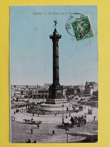 CPA PARIS BASTILLE geschrieben 1910 von Raymonde an Simone LECOMTE in CRULAI, Orne - Bild 1 von 1