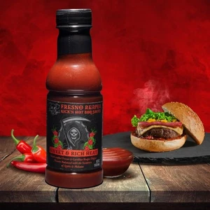 Tony Piggs Hot BBQ Sauce Fresno Reaper Flavor (19oz)- Great Condiment Topping - Picture 1 of 4