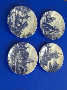 Delft Blauw Chemkefa Four Seasons Wall Plates , Jan Van De Velde Prints VGC - Foto 1 di 24