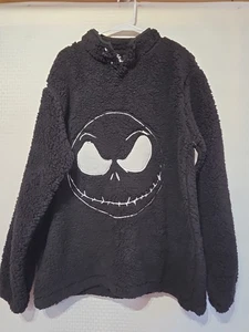 The Nightmare Before Christmas Mens Embroidered Pullover Black  NWT XL Jack - Picture 1 of 14