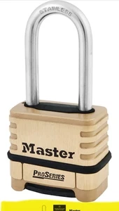 Master Lock - 1175LHSS - Proseries Brass Combination Padlock - No Instructions - Picture 1 of 8
