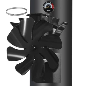 Magnetischer Kaminlüfter | 8 Flügel | Thermometer - Bild 1 von 8