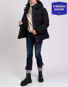 RRP€1050 MOOSE KNUCKLES Cloud 3Q Sh Down Jacket Size S Water Repellent Sheep Fur - Picture 1 of 12