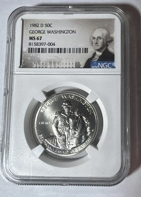 1982-D MS67 George Washington Commemorative Half Dollar  - Image 1 of 2