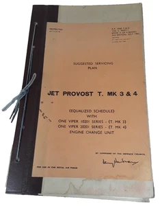 RAF AP4560 C & D Vol.4 Pt.1, Jet Provost T3/4 Suggested Servicing Plan, Original - Picture 1 of 5