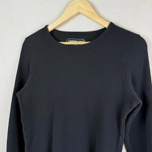 American Eagle Women’s L Thermal Sweatshirt Black - Picture 1 of 6