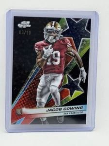2024 Topps Cosmic Chrome Jacob Cowing Starfractor Black Refractor /10 Rookie - Picture 1 of 2