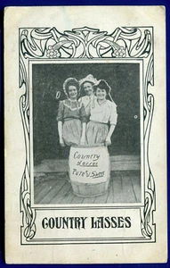 Advertising Postcard Country Lasses Pure and Sweet Postcard - Picture 1 of 2
