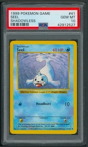 Pokémon Base Set Shadowless Seel 41/102 PSA 10 - Picture 1 of 2