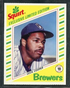 1982 Topps Squirt Baseball Stars - #1 - Cecil Cooper - Milwaukee Brewers - Picture 1 of 1