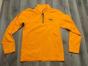 The North Face Sweater, Boy's Size Large, Orange, 1/4 Zip, Pullover, Fleece - Picture 1 of 13