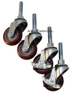HP03007 3" Stem Swivel Caster Set for Henny Penny, Polyurethane Wheels - Picture 1 of 1