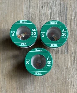 BUSSMANN TRON TYP S SL30A SICHERUNGEN 3 STÜCK - Bild 1 von 4