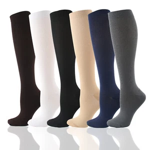 6 Pairs Compression Socks Women Men Circulation 20-30mmHg Support Sport Athletic - Picture 1 of 11
