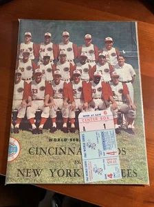 1961 World Series Game 4 Ticket Stub Program Cincinnati Reds NY Yankees Lot NICE - Picture 1 of 8