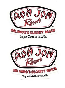 RON JON Resort Orlando's Closest Beach Cape Canaveral, FL Stickers - Set of 2 - Picture 1 of 1