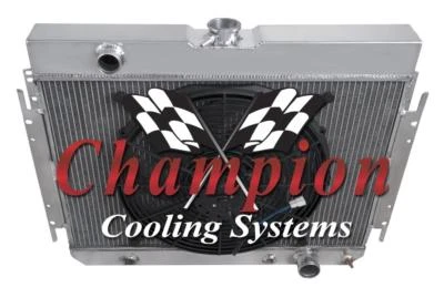 Radiador de tubos de 1" WR 2 filas con ventilador de 16" para Chevrolet El Camino 1964-1967 #AE289 Foto 1 de 4