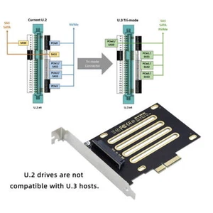 Kit adaptador Chenyang PCI-E 4.0 X4 carril a SFF-8639 host U.3 para SSD PM1735 NVMe - Imagen 1 de 6