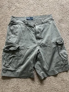 VTG Y2K Polo Ralph Lauren Cargo Shorts Gray Sz 31 - Picture 1 of 4
