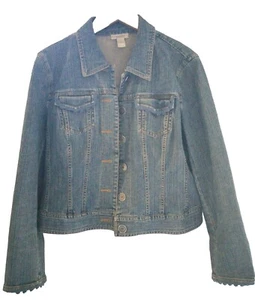 Vintage Harold's Denim Jacket, Women's Size Large, Unique Details - Picture 1 of 5