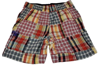 TOMMY HILFIGER TODDLER BOY 4T MADRAS Shorts Vintage 2001 WITH TAGS Boys Children - Image 1 of 4