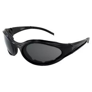 Global Vision Eyewear Windmaster Anti-Fog Sunglasses Black Frames + Smoke Lenses - Picture 1 of 8