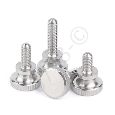 Stainless Steel Knurled Thumb Screws Hand Grip Knob Bolts M2 M2.5 M3 M4 M5 M6