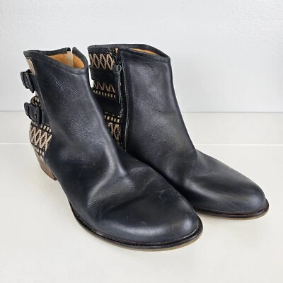 Botines Latigo Isley Mujer 9.5M Suroeste Cuero Azteca Moto Negro  Foto 1 de 4