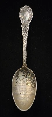 Cuchara de recuerdo de plata esterlina Independence Hall Philadelphia  Foto 1 de 4