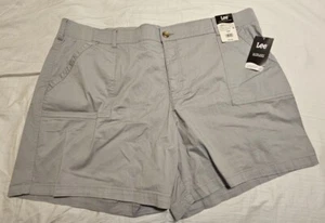 LEE 24W Utility Shorts Gray/Grey Soft Waistband Mid-Rise Comfort & Style NEW - Picture 1 of 12