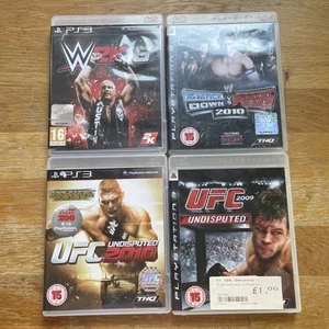 2 x UFC and 2 x WWE PS3 PlayStation 3 Games - 2K16 & Smackdown vs Raw 2010 - Picture 1 of 10