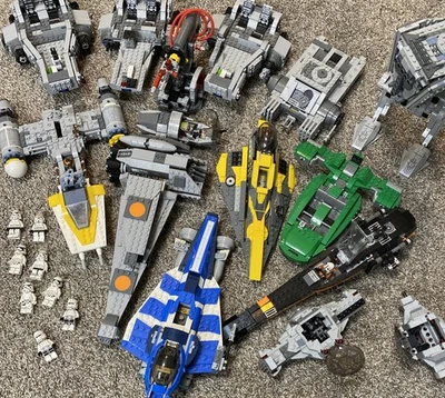 🙀 Huge Lego Star Wars Lot! Over 7lbs. Including 12 Minifigures! See Pics - Image 1 of 4