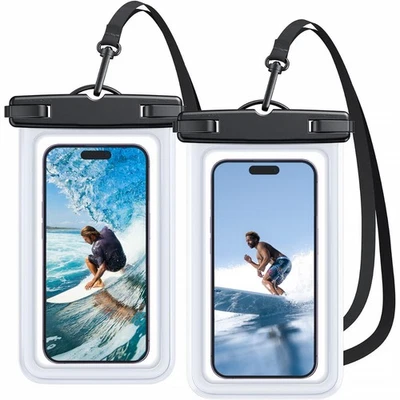 1x and 2x Waterproof Phone Pouch Underwater Case Cover Dry Bag Mobile Universal - Image 1 of 4