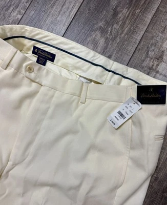 NWT Brooks Brothers cream Cricket Flannels Pants sz. 35 Made in Canada 100% Wool - Image 1 of 4