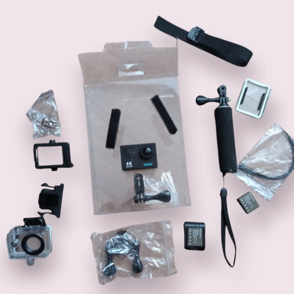 EKEN 4K Ultra HD Action Camera with Accessories Bundle – Waterproof Case, Mounts - Image 1 of 2