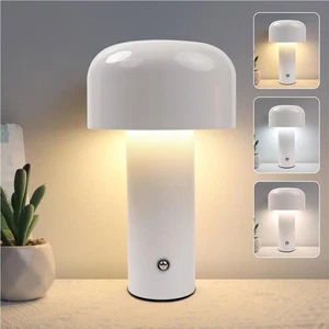 Lampada da Scrivania LED Fungo con Controllo Touch 3 Colori USB Ricaricabile 31cm Bianco - Foto 1 di 6