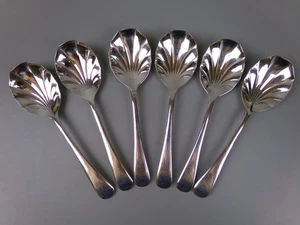 Vintage Dessert Spoon Set. Silver plated. Shell Shape. Ice cream, fruits salad. - Picture 1 of 10