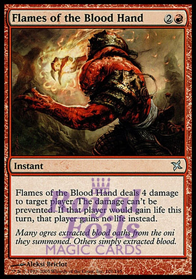 Flames of the Blood Hand 1x FOIL BOK MTG Betrayers Kamigawa Uncommon MINT red - Image 1 of 1