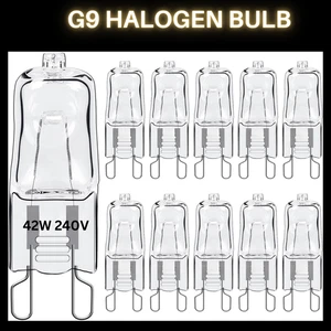 10x G9 Halogen Replacement Light Bulbs 42W 240V Warm White Clear Capsule 2 pin - Picture 1 of 6