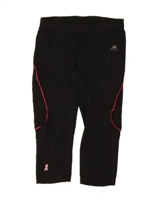 ADIDAS Womens Climacool Capri Tracksuit Trousers UK 14 Medium Black BT09 - Image 1 of 3
