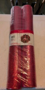 Celebrate IT Christmas Basic Mesh 2-Pack RED 21 in x 10 yd each roll NEW - Picture 1 of 2